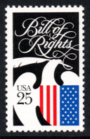 UNITED STATES 1989 Bill Of Rights: Single Stamp UM/MNH - Ungebraucht