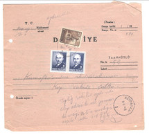 TURKEY, 1948, "COURT Of JUSTICE INVITATION CARD - 8 May 1948 - Storia Postale