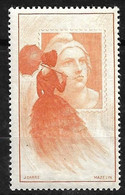 France Vignette " Femme à L'ombrelle"  Orange   Marianne De  Mazelin Exposition  Citex 1949 Neuf * *   B/TB   - Philatelic Fairs