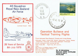 New Zealand 1975 40 Squadron Operation Bullseye Tactical Training Flight Cover - Storia Postale