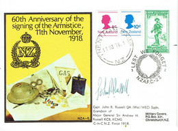 New Zealand 1978 60 Anniversary Of Armistice Signed Cover NZA-6 - Cartas & Documentos