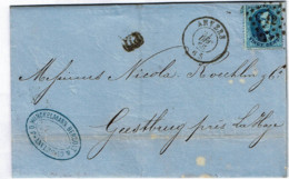 15 Ou...lettre De Anvers à Geestbrug (Pays-Bas)  Verso Pays-Bas Par Anvers - 1863-1864 Medallions (13/16)