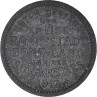 Monnaie, Allemagne, Bonn-Siegkreis, Bonn, 10 Pfennig, 1917, TTB, Zinc - Monétaires/De Nécessité