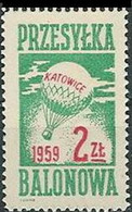 Poland Label - Balloon 1959 (L002): KATOWICE - Ballonpost