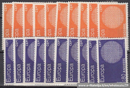 10x Andorra (french) 1970, Europa (MNH, **) - Collections (sans Albums)