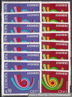 10x Andorra (french) 1973, Europa (MNH, **) - Collections (sans Albums)