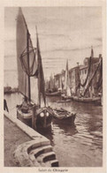 SALUTI DA CHIOGGIA - VENEZIA - BARCHE DA PESCA NEL CANALE - 1947 - Chioggia