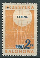 Poland Label - Balloon 1960  (L008): SYRENA - Globos