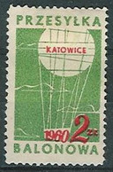 Poland Label - Balloon 1960  (L009): KATOWICE - Ballonnen