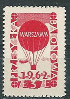 Poland Label - Balloon 1962 (L013): WARSZAWA - Globos