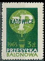 Poland Label - Balloon 1963 (L017): KATOWICE - Palloni