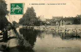 Montceau Les Mines * Les Laveuses Au Bord Du Canal * Lavoir Lavandières - Montceau Les Mines