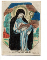 Image Pieuse  18 S. S.Gertrudis Virgo (F.Huberti) 7 X 9,5 Cm - Santini