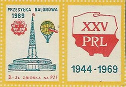 Poland Label - Balloon 1969 (L026): Poznan Fair XXXVIII MPT 25 Y. PRL - Palloni