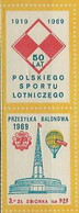 Poland Label - Balloon 1969 (L028): Poznan Fair XXXVIII MPT 25 Y. PRL Sport - Ballonnen