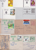 Ceylon Ceylan Sri Lanka Lot De 8 Cartes Entiers Postaux Local Postal Stationery Postcard Prepaid Post Card PS - Sri Lanka (Ceylan) (1948-...)