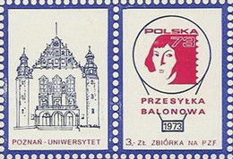 Poland Label - Balloon 1973 (L029): Poznan Exhibition Polska 73 - Palloni