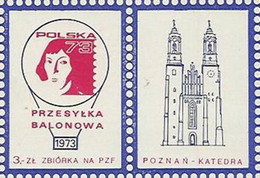 Poland Label - Balloon 1973 (L030): Poznan Exhibition Polska 73 - Ballonpost