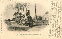 Montceau Les Mines * La Gare Du PLM * Locomotive Train * Ligne Chemin De Fer Saône Et Loire - Montceau Les Mines