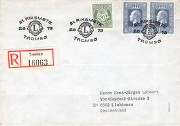 NORWAY - REGISTERED LETTER 1973 Tromsø > LICHTENAU/DE / YZ48 - Lettres & Documents
