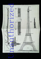 ► PLAN Tour Manomètre à Air  (Construction TOUR EIFFEL) Inventions Nouvelles Avant 1900 - Coupure De Presse (Année 1891) - Architecture