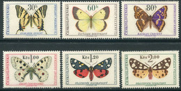 CZECHOSLOVAKIA 1966 Butterflies MNH / **.  Michel  1620-25 - Ungebraucht