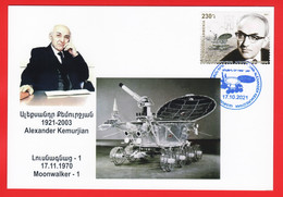 Armenien/Armenie/Armenia 2021, 100th Ann. Of Alexander Kemurdzhian (1921-2003), Space, Lunar Rover -Card Maximum (1) - Armenien