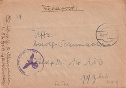 German Feldpost WW2: To Kursk - 6. Fahrkolonne Infanterie-Divisions-Kolonne 26 FP 14113 From 5. Batterie Schwere - Militaria