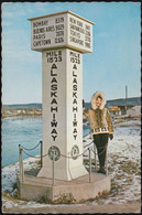 USA - Alaska - Fairbanks - Highway Marker - Girl - Fairbanks