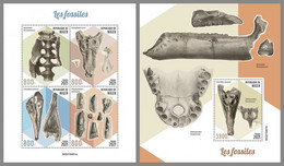 NIGER 2021 MNH Fossils Fossilien Fossiles M/S+S/S - OFFICIAL ISSUE - DHQ2145 - Fossili