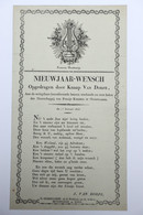Nieuwjaerswensch 1823 Opgedragen Door Knaap Van Dorpe Heeren Werkende En Ere Leden Maatschappij Oudenaa Zie Afbeeldingen - Oudenaarde