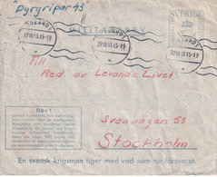 SUEDE   1943  ENTIER POSTAL/GANZSACHE/POSTAL STATIONERY LETTRE MILITAIRE - Militärmarken