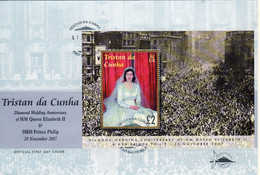 Tristan Da Cunha 2007 First Day Cover To Celebrate Diamond Wedding Anniversary. - Tristan Da Cunha