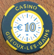 04 GÉOUX-LES-BAINS CASINO JETON DE 10 EUROS POKER CHIP TOKENS COINS GAMING - Casino