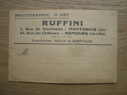 ENVELOPPE RUFFINI PHOTOGRAPHIE D'ART MONTARGIS NEMOURS - 1921-1960: Periodo Moderno