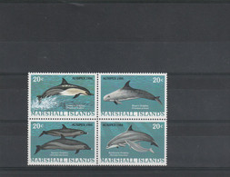 Marshall - Yvert  Série 55 à 58 **  - Faune Marine Dauphins - Marshall