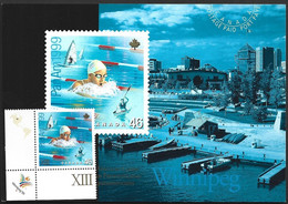 Canada Postal Stationery Port Paye PP  Pan American Games Winnipeg Harbor Boat Surfing Swimming Padling Canot - Altri & Non Classificati
