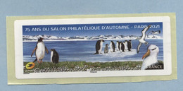 2021 75 Ans Du Salon Philatélique D'Automne - 2010-... Illustrated Franking Labels