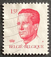 BEL2202U2 - King Baudouin 1st. - 13 F Used Stamp - Belgium - 1986 - 1981-1990 Velghe