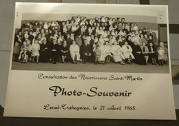 PHOTO De LA CONSULTATION DES NOURRISSONS St MARTIN De LEVAL -TRAHEGNIES (BINCHE) En 1965 ! - 4 Scans ! - Anonymous Persons