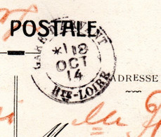 1914--cachet GARE D'ARVANT- Burnoncle St Pierre-43-CPA Jeune Paysanne De La Basse-Auvergne (folklore, Costume)..à Saisir - Manual Postmarks