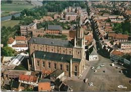 Wetteren  *  Kerk St.-Gertrudis - Luchtopname  (CPM) - Wetteren