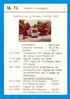 PRO292, Lausanne, Trolleybus, Tramway,TL, Terminus De La Rosiaz, Photo Collée Sur Des Cartes Du BVA - Autres & Non Classés