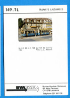 PRO293, Lausanne, Trolleybus, Tramway,TL, Restaurant Du Pont, Hotel Rex, Photo Collée Sur Des Cartes Du BVA - Autres & Non Classés