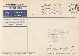 PRINTED MATTER PREPAID COVER, 1985, TURKEY - Brieven En Documenten