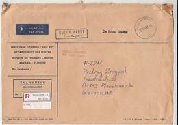 POSTAL OFFICE PREPAID REGISTERED COVER, CUSTOM DUTY- DOUANE, 1986, TURKEY - Brieven En Documenten