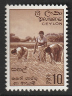 CEYLAN - N°302 ** (1954) 10r : Récolte De Riz - Sri Lanka (Ceylan) (1948-...)