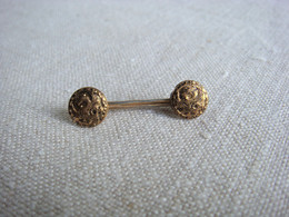 Pince Col Réglable Dragon Doré. - Cuff Links & Studs