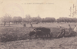 CARTE. MAROC. LE LABOUREUR.  TROUPES DEBARQUEES AU MAROC OCCIDENTAL. 2° ZOUAVES. MON ADRESSE  TOUFOUR A MOGADOR - Lettres & Documents