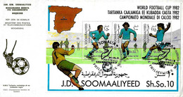 SOMALIA - 1982 Coppa Del Mondo Espana '82 3v.+foglietto Su 2 Buste Fdc - 6558 - 1982 – Espagne